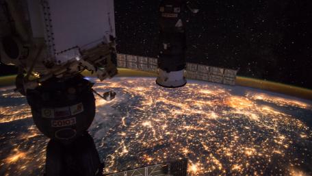 City lights from space wallpaper