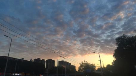 Serene Cityscape at Dusk wallpaper