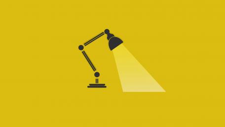 Minimalist Yellow Desk Lamp Wallpaper wallpaper