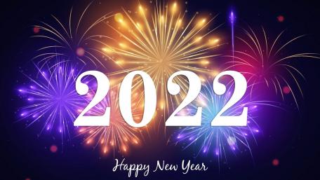 Vibrant Fireworks Welcoming 2022 New Year Celebration wallpaper