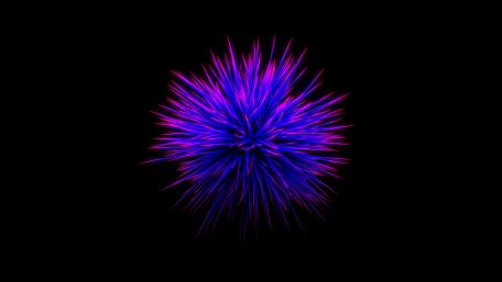 Vivid Spiny Explosion in Blue wallpaper