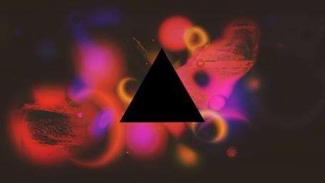 Vibrant Abstract Triangle in Darkness wallpaper