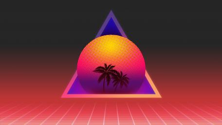 Neon Triangle Dreamscape wallpaper