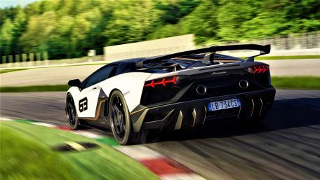 Lamborghini Aventador SVJ on the Track wallpaper