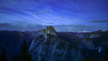 Half Dome from Glacier Point at dusk wallpaper