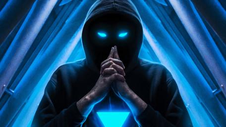 Mysterious Neon Hacker Enigma wallpaper