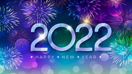 Radiant New Year 2022 Fireworks Display wallpaper