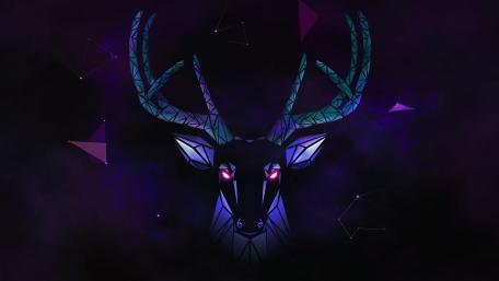Geometric deer wallpaper