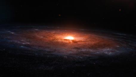 Majestic Spiral Galaxy in Cosmic Darkness wallpaper