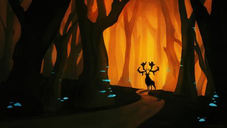 Enchanted Twilight Woods wallpaper