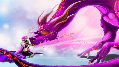 Pink dragon wallpaper