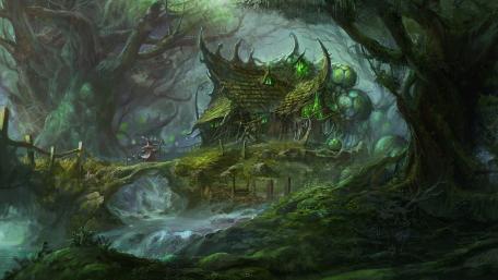 Mystical Haven in the Enchanted Woods wallpaper
