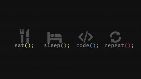 Eat; Sleep; Code; Repeat; wallpaper