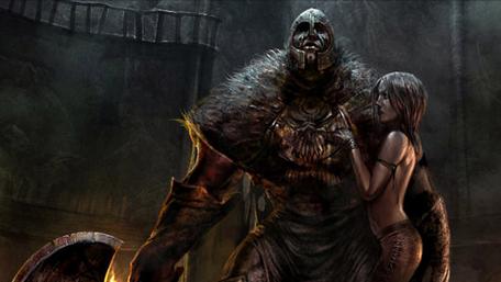Monster with a girl wallpaper