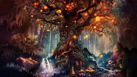Magical Glow of the Enchanted Forest wallpaper