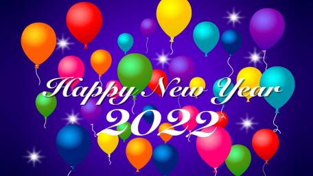 Colorful Balloons for 2022 Celebration wallpaper