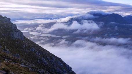 Majestic Misty Mountain Landscape wallpaper