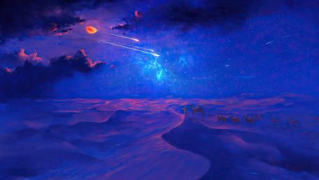 Desert at night wallpaper
