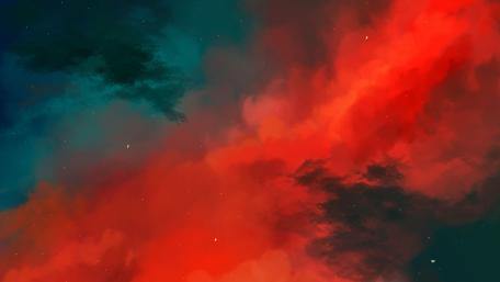 Fiery Cosmic Nebula Scene wallpaper
