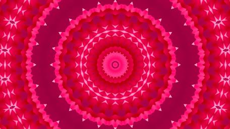 Vibrant Mandala Pattern in Red and Pink Shades wallpaper