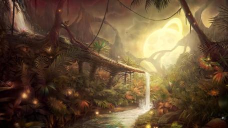 Enchanted Jungle Oasis wallpaper