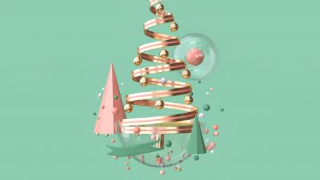Golden Christmas Tree wallpaper