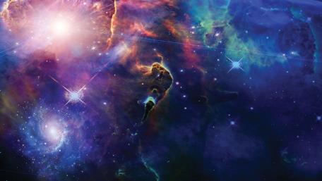Cosmic Symphony of Nebulae and Stars wallpaper