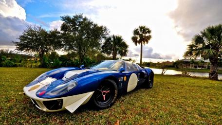 Elegant Ford GT40 in Scenic Landscape wallpaper