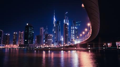 Night lights of Dubai wallpaper