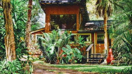 Tropical house wallpaper