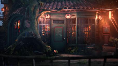 Twilight at the Enchanted Treehouse wallpaper