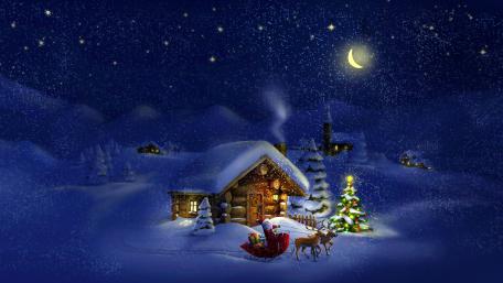 Christmas Eve Magic in a Winter Wonderland 5K Wall wallpaper