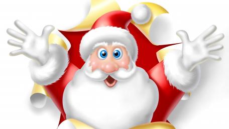 Santa's Joyful Christmas Surprise wallpaper