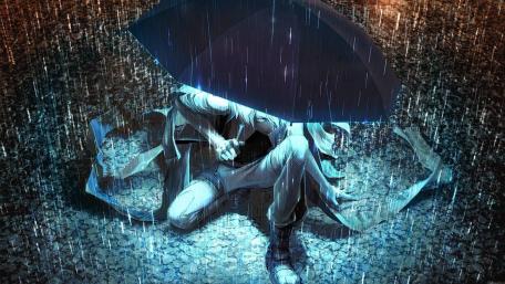 Lonely Night Rainfall wallpaper