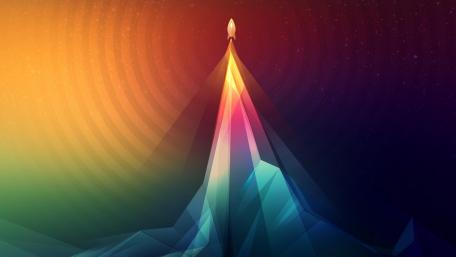 Colorful Rocket Journey into the Unknown wallpaper