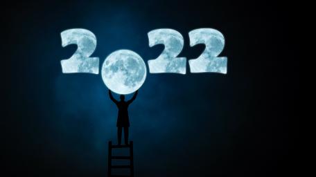 Moonlit New Year Ladder wallpaper