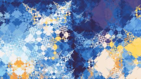 Vibrant Blue Fractal Fusion wallpaper