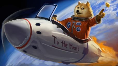 Doge to the moon wallpaper