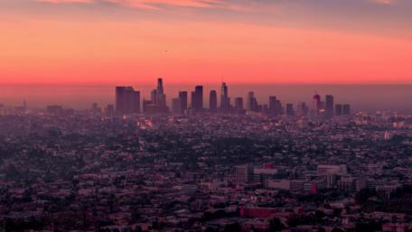 Los Angeles Skyline at Dusk wallpaper