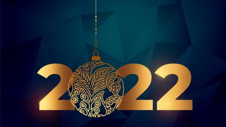 Golden Elegance Welcomes 2022 wallpaper