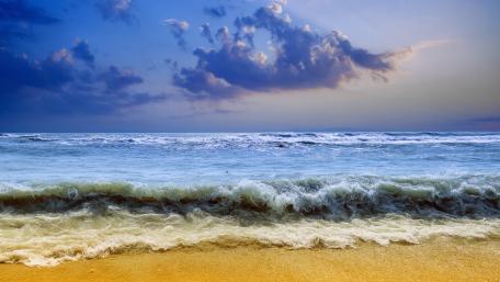 Tranquil Waves at Sunset Viewpoint wallpaper