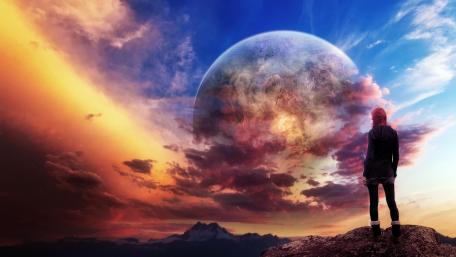 Ethereal Horizons of a Futuristic Realm wallpaper