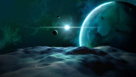 Ethereal Alien Horizon wallpaper