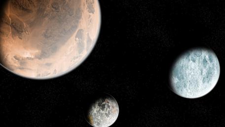 Galactic Harmony of Celestial Bodies wallpaper