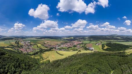 Majestic Valley Under Bright Blue Sky wallpaper