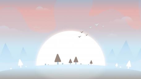 Minimalist Fantasy Sunrise wallpaper