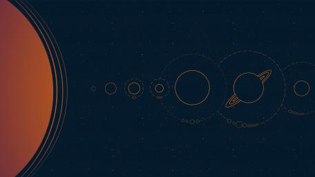 Solar System in Lines wallpaper