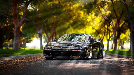 Classic Honda NSX Elegance Amidst Autumn Splendor wallpaper