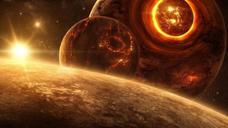Fiery Orbs of a Distant Universe wallpaper