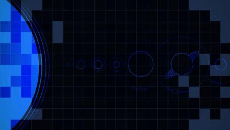 Solar System In Lines (Blue) wallpaper